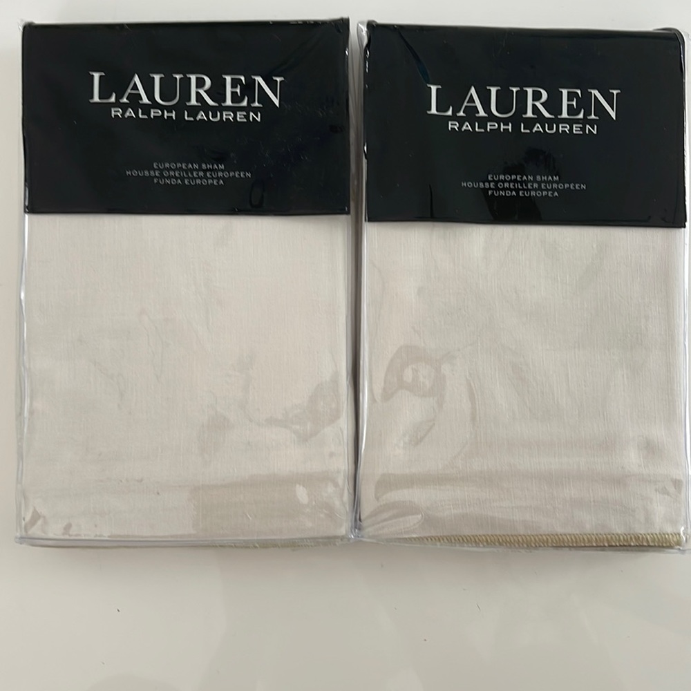 New Ralph Lauren Estella Beige European Sham set of 2. $340